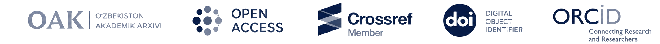 Bizga ishonadigan tashkilotlar: OAK, Open Access, Crossref, DOI, ORCID